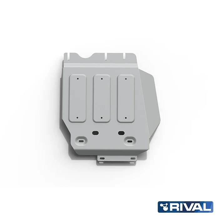 Rival Unterfahrschutz Alu 6mm für Jeep Wrangler, 2007-2018, 2-Doors/4-Doors 3,6, Verteilergetriebe (part 2), Silver, Aluminum